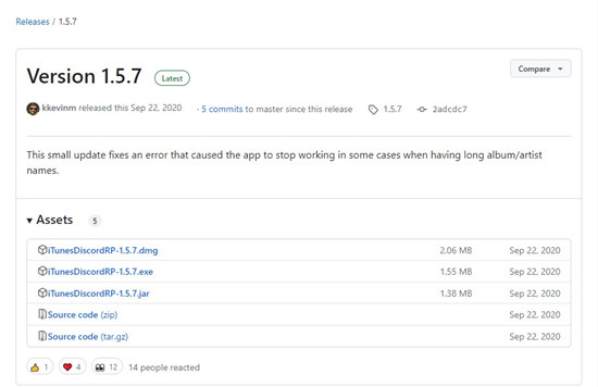 iTunesDiscordRP page